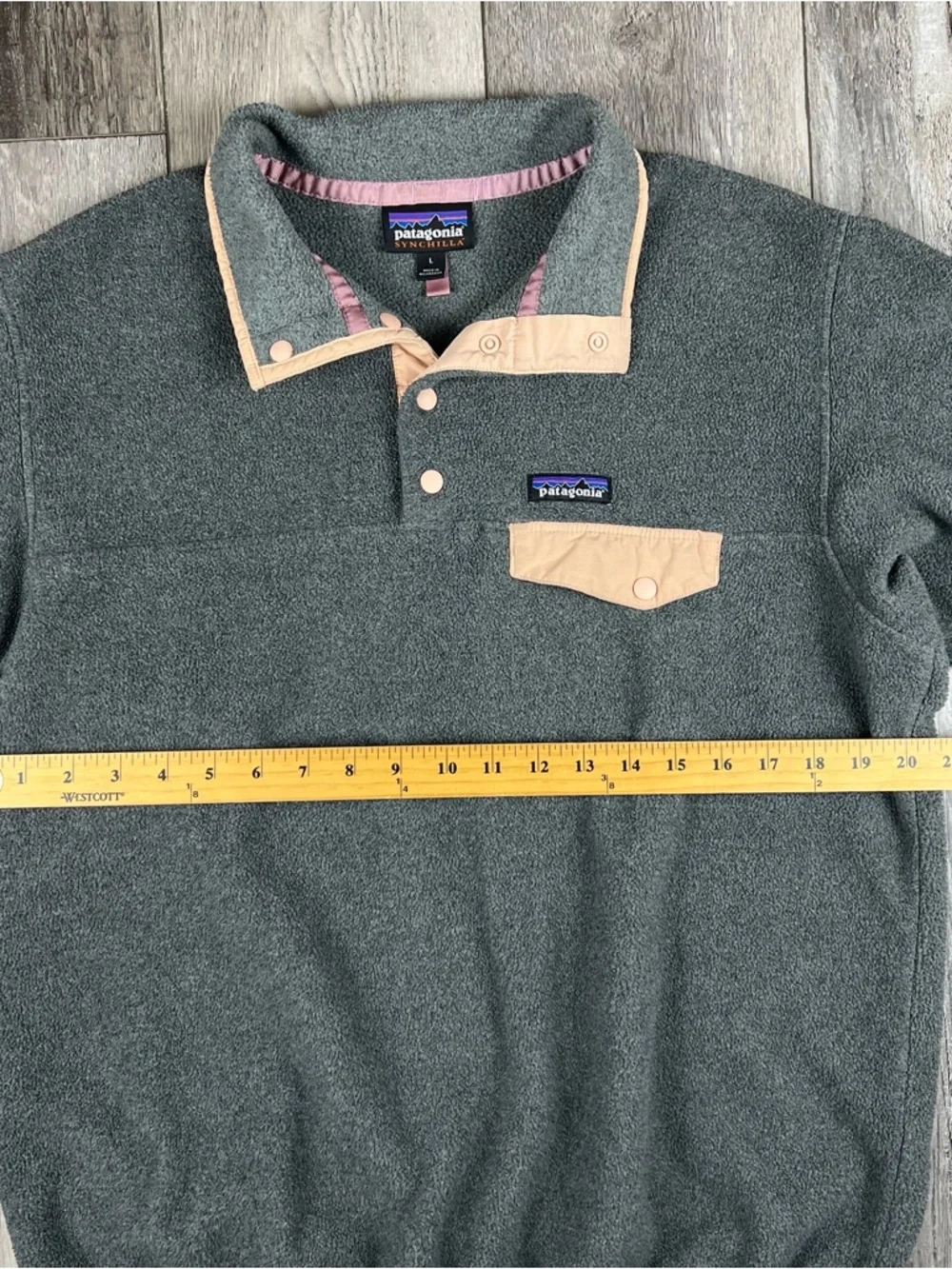 Patagonia Women’s Synchilla Snap-T Fleece Pullover Nickel Rosewater Size Large - Picture 10 of 10